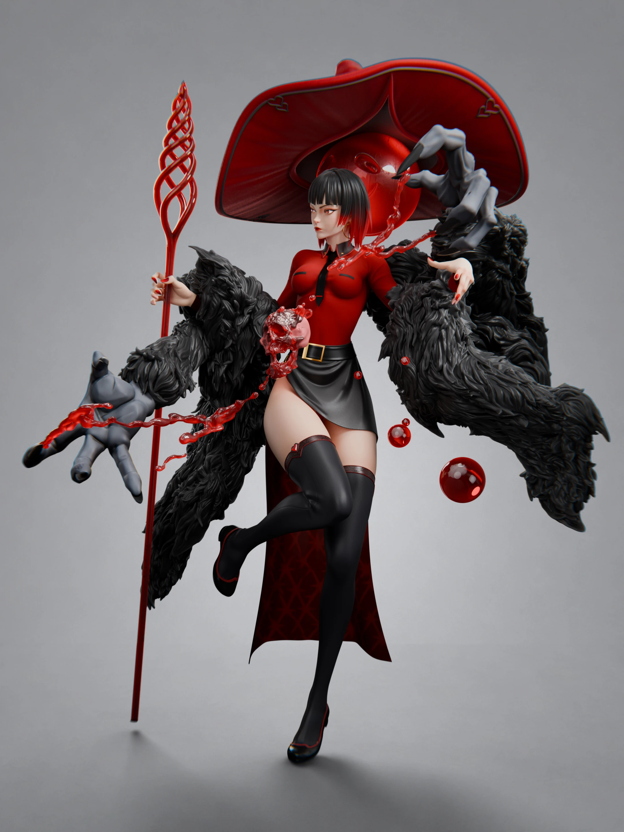 Raven Spirit灰色背景侧面展示