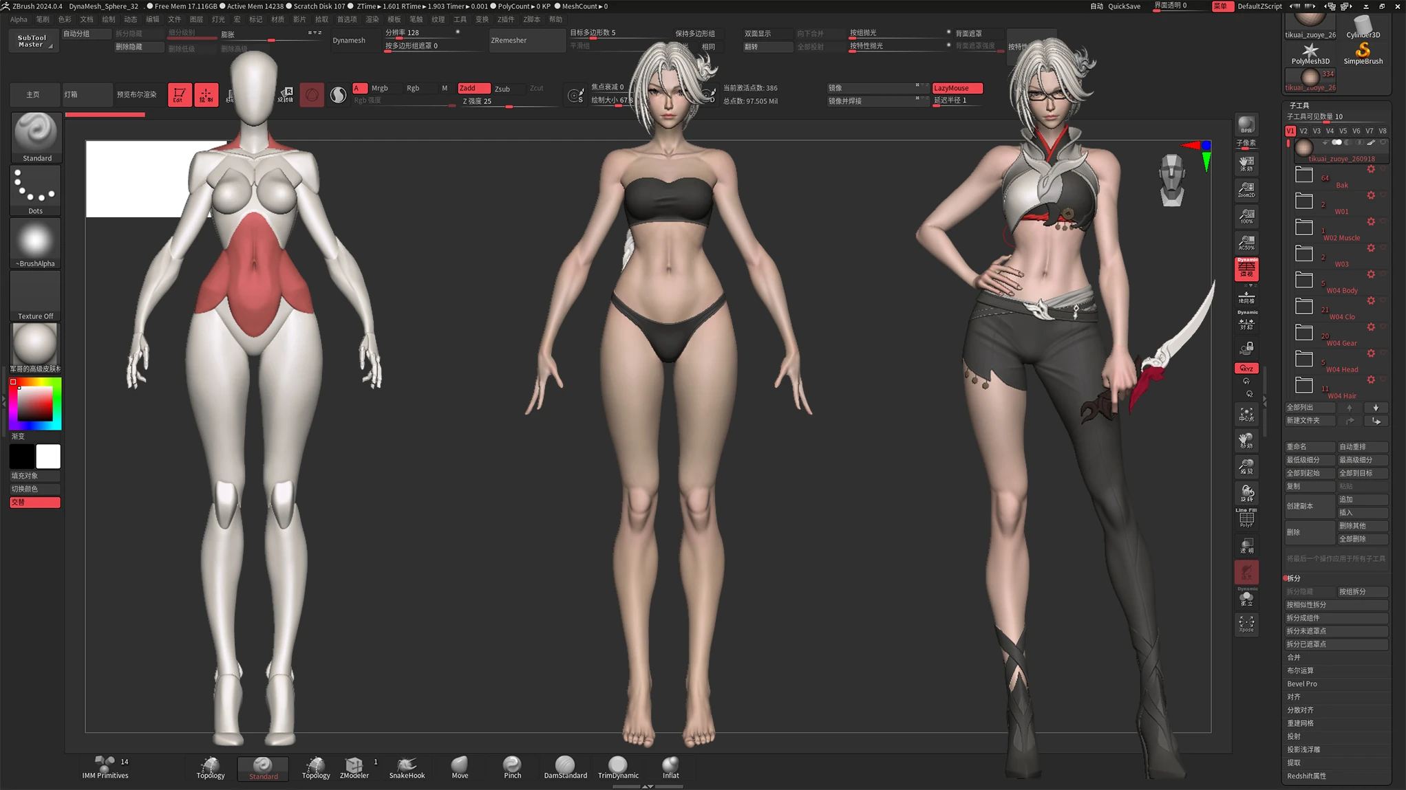 Silver Hair人体制作过程